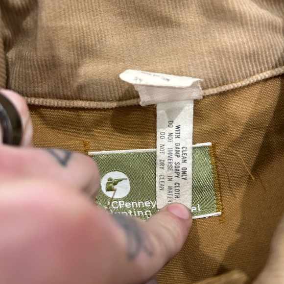 Vintage 70s JC Penney Hunting Apparel Canvas Jacket Chore Coat - Picture 6 of 8